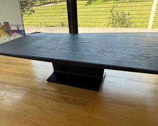 Restoration Hardware Style Black Oak Coffee Table