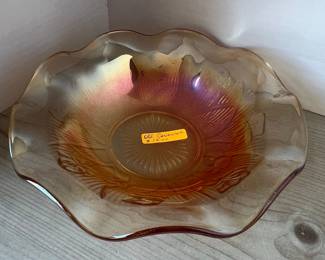 Marigold Carnival Glass Bowl Style