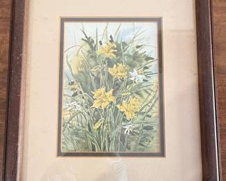 Watercolor Painting of Daffodils by R.L. Allen