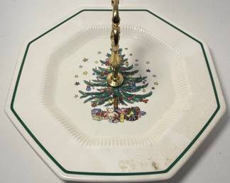 Nikko Christmastime Collection Ceramic Serving Tray and Serving Pieces