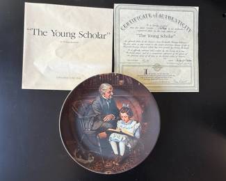 Norman Rockwell "The Young Scholar" Collector Plate