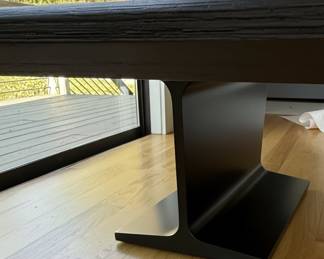 Restoration Hardware Style Black Oak Coffee Table