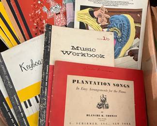 Collection of Piano Sheet Music Books