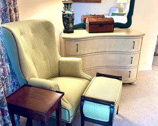 Charles Pollock Chair and Curved Hickory Chair Dresser