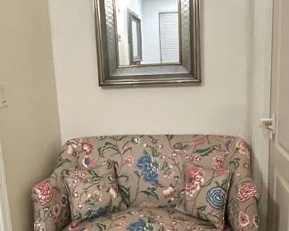 Loveseat Petite $140  Silver Tone Mirror $75