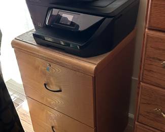 hp printer and file cabinet