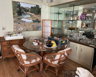 MCM rattan dining set