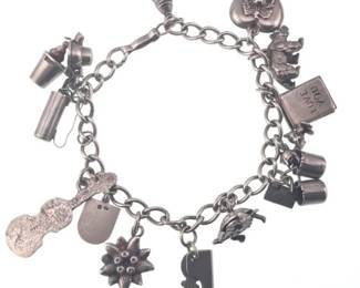 Vintage sterling charm bracelet
