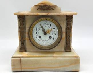 Onyx mantle clock, AS IS