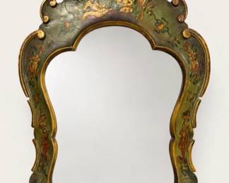 Sweet vintage green chinoiserie mirror