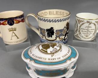 Selection of fine china commemorative items celebrating Prince Andrew and Sarah Ferguson