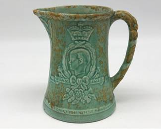Staffordshire Edward VIII coronation pitcher