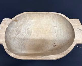European wood dough bowl