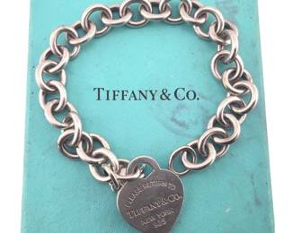 Sterling Tiffany and Co. charm bracelet