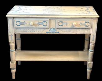 French Provincial style hand painted entry table
