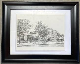 Pen and ink sketch print of Old Westhampton Theatre