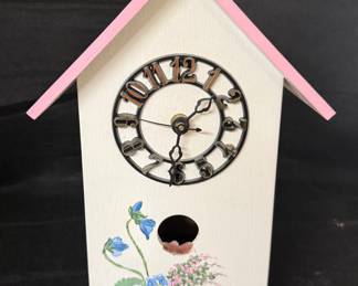 Medium Birdhouse Clock Decoration
