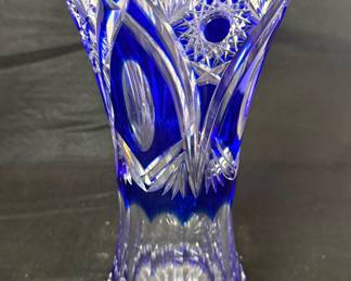 Caesar Blue Bohemian Crystal Vase