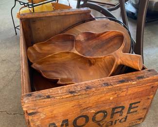 Wooden goods box:  Hollister, Ca