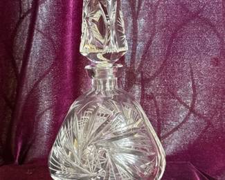 Pinwheel By American Cut Cordial Decanter And Stopper