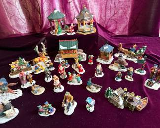 Generous Christmas Village Accessories Mystery Lot