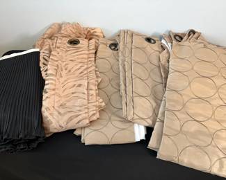 Mystery Lot of Window Panels  A Bedskirt