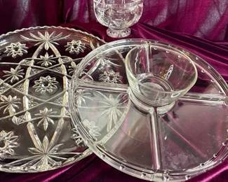 Waterford Crystal Bowl And Serving Platters