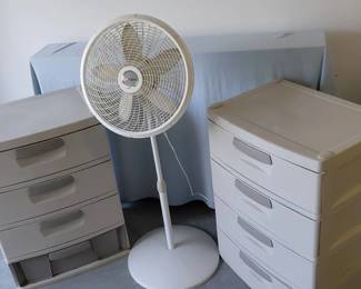 Floor Standing Fan  Storage Shelves Bundle