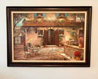 Large Framed Art Print Titled Villa Claretta By Ruane Manning