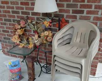 Patio Bird Feeder, Tables and Chairs Bundle