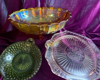 Vintage Indiana Glass Anchor Hocking DepressionCarnival Glass