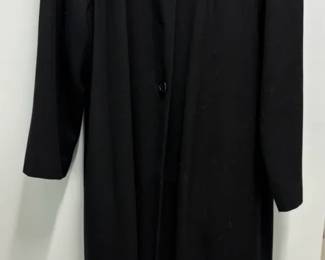 Womans Harve Benard Black Wool Long Coat