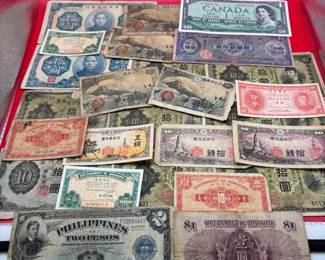HUGE Mystery Lot Of Vintage Foreign Currency