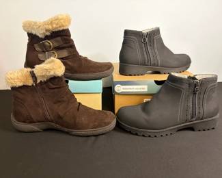 Two Pair Womens Flat Boots