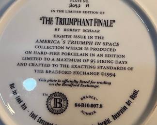 Bradford Exchange "The Triumphant Finale" Collector Plate by Robert Schaar