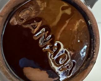 Royal Canada Pottery Brown Glazed Teapot