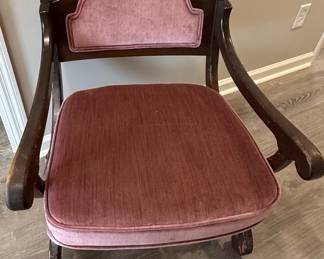 Victorian Style Velvet Armchair