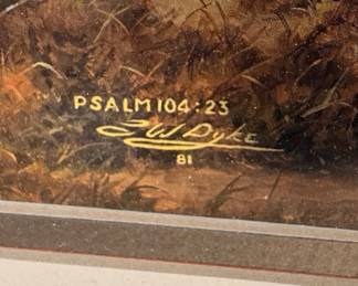 E.W. Dyke "Psalm 104:23" Print