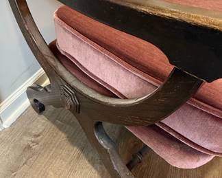 Victorian Style Velvet Armchair