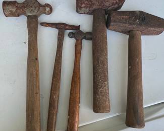 Assorted Vintage Ball Peen and Blacksmith Hammers