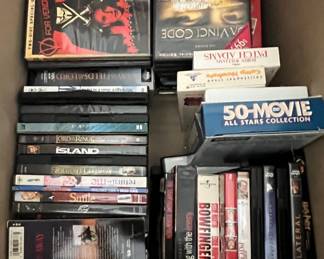 Assorted DVD and VHS Movie Collection