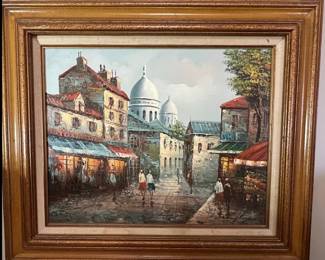 Henry Rogers Paris Street Scene Painting