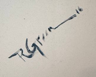 Abstract Expressionist Diptych Style by R. Green