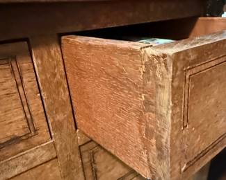 Sligh Lowry Style Leather Top Writing Desk