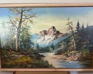 L. Harding Landscape Oil Painting