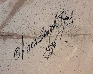 Anna Sandhu Ray Winter Barn Scene Watercolor