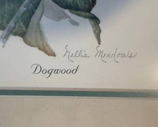 Kellie Meadows "Dogwood" Signed Watercolor Print