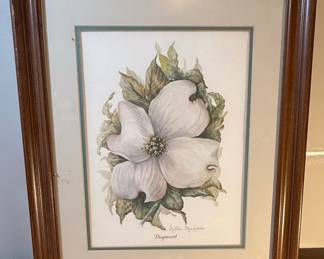 Kellie Meadows "Dogwood" Signed Watercolor Print