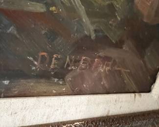 Victorian Style Ladies in Garden Oil Painting