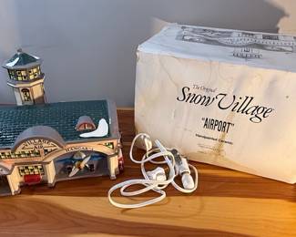 Department 56 The Original Snow Village "Airport" Handpainted Ceramic